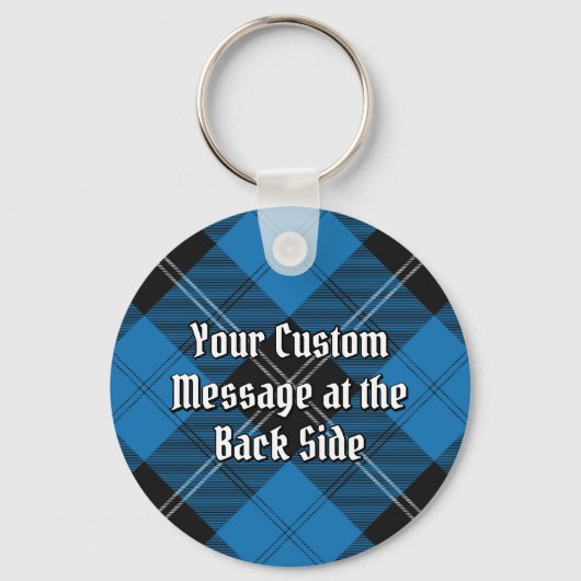 Clan Ramsay Crest over Blue Hunting Tartan Sleutelhanger (Achterkant)