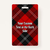 Clan Ramsay Crest over Red Tartan Badge (Achterkant)