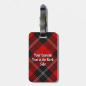 Clan Ramsay Crest over Red Tartan Bagagelabel (Achterkant verticaal)