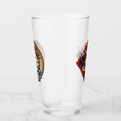 Clan Ramsay Crest over Red Tartan Glas (Links)