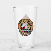 Clan Ramsay Crest over Red Tartan Glas (Voorkant)