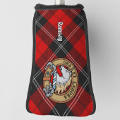 Clan Ramsay Crest over Red Tartan Golfheadcover (Draai 90)