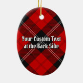 Clan Ramsay Crest over Red Tartan Keramisch Ornament (Achterkant)