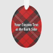 Clan Ramsay Crest over Red Tartan Ornament (achterkant)