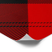 Clan Ramsay Crest over Red Tartan Poster (Hoek)