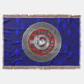 Clan Ramsay Crest & Tartan Knot Deken (Voorkant)