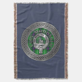 Clan Ramsay Crest & Tartan Knot Throw Blanket Deken (Voorkant Verticaal)