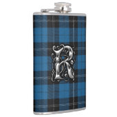 Clan Ramsay Ramsey Blue en Black Hunting Tartan Heupfles (Rechts)