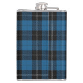 Clan Ramsay Ramsey Blue en Black Hunting Tartan Heupfles (Achterkant)