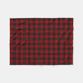 Clan Ramsay Ramsey Red en Black Tartan Fleece Deken (Voorkant (Horizontaal))