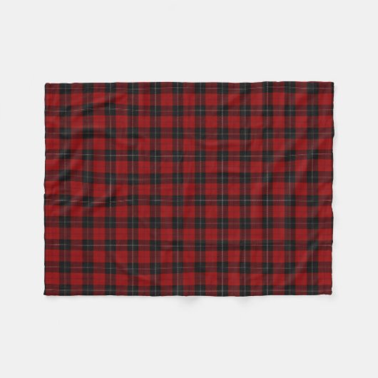 Clan Ramsay Ramsey Red en Black Tartan Fleece Deken (Voorkant (Horizontaal))