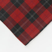 Clan Ramsay Ramsey Red en Black Tartan Fleece Deken (Hoek)