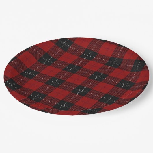 Clan Ramsay Ramsey Red Tartan Papieren Bordje (Gekanteld)
