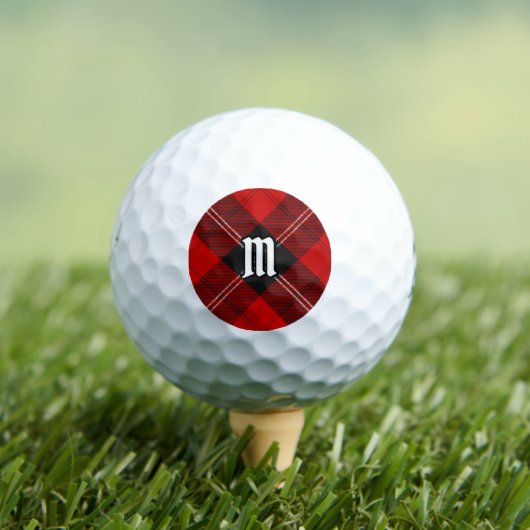 Clan Ramsay Red Tartan Golfballen (Insitu Shirt)