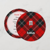 Clan Ramsay Red Tartan Kaart (Voorkant / Achterkant)