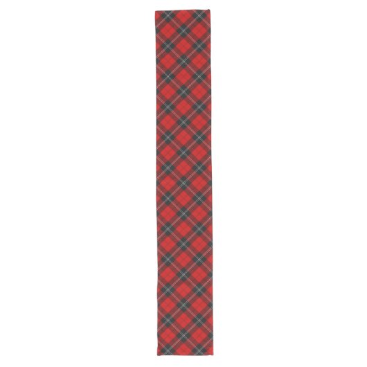 Clan Ramsay Red Tartan Lange Tafelloper (Voorkant)