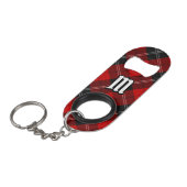 Clan Ramsay Red Tartan Mini Flessenopener (Voorkant Gekanteld)