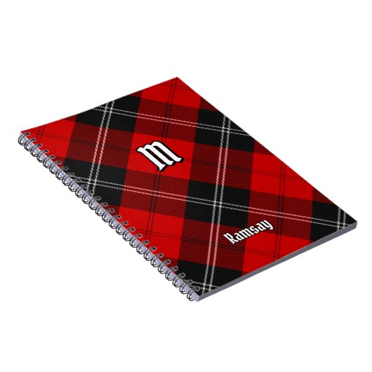 Clan Ramsay Red Tartan Notitieboek (Rechterzijde)