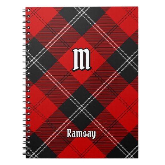 Clan Ramsay Red Tartan Notitieboek (Voorkant)