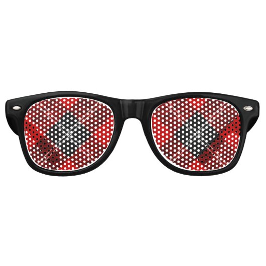 Clan Ramsay Red Tartan Retro Zonnebril (Voorkant)