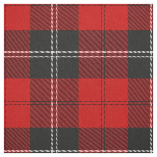 Clan Ramsay Red Tartan Stof (Swatch)