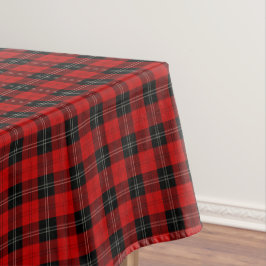 Clan Ramsay Rood, Zwart en Wit Schots Tartan Tafelkleed