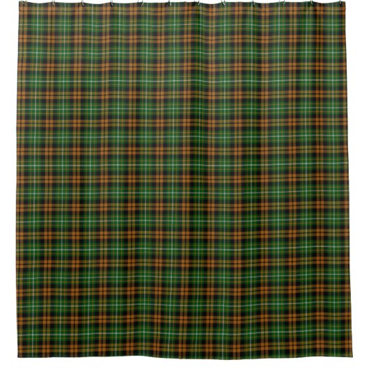 Clan Ramsay Scottish Classic Oranje Hunting Tartan Douchegordijn (Voorkant)