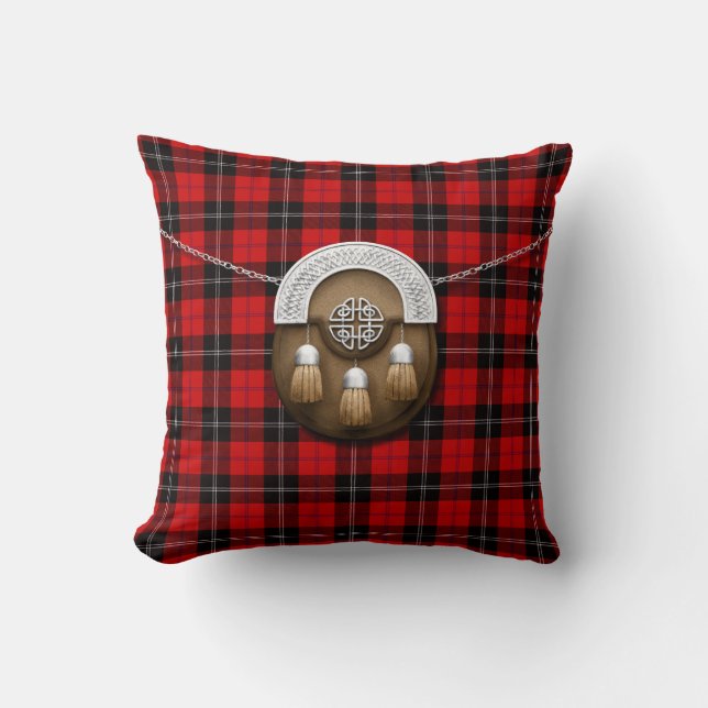 Clan Ramsay Tartan en Sporran Kussen (Voorkant)