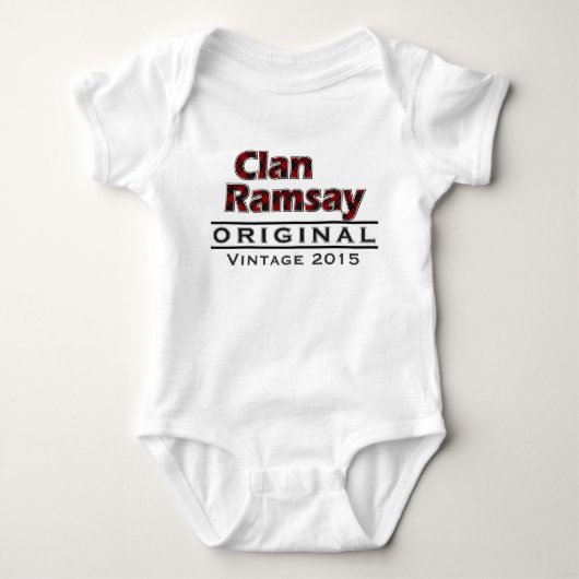 Clan Ramsay Vintage Pas je Geboortejaar Aan Romper (Voorkant)