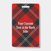 Clan Ramsay Wapen over Rode Tartan Badge (Achterkant)