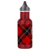 Clan Ramsay-wapen over rode tartan Waterfles (Links)