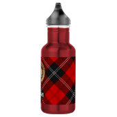 Clan Ramsay-wapen over rode tartan Waterfles (Rechts)