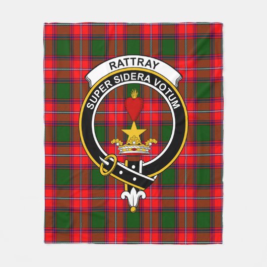 Clan Rattray Ancient Tartan Pset Fleece Deken (Voorkant)