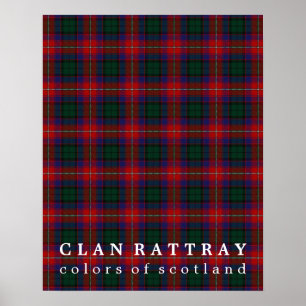 Clan Rattray Colors of Scotland Tartan Poster