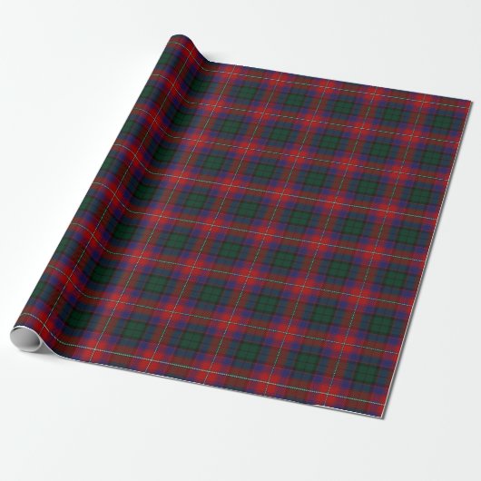 Clan Rattray Rood Groen Schots Tartan Cadeaupapier (Uitgerold)