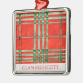 CLAN RED SCOTT Premium Square Ornament (Links)