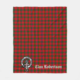 Clan Robertson Crest Badge en Tartan Fleece Deken