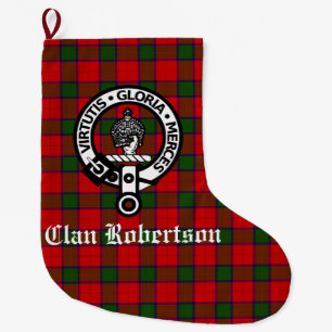 Clan Robertson Crest Badge & Tartan Grote Kerstsok