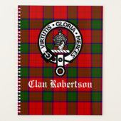 Clan Robertson Crest Badge & Tartan Planner (Voorkant)