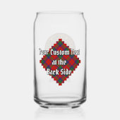 Clan Robertson Crest over Tartan Blikvorm Glas (Achterkant)