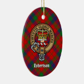 Clan Robertson Crest over Tartan Keramisch Ornament (Rechts)