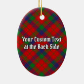 Clan Robertson Crest over Tartan Keramisch Ornament (Achterkant)