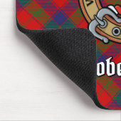 Clan Robertson Crest over Tartan Muismat (Hoek)