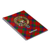 Clan Robertson Crest over Tartan Notitieboek (Rechterzijde)