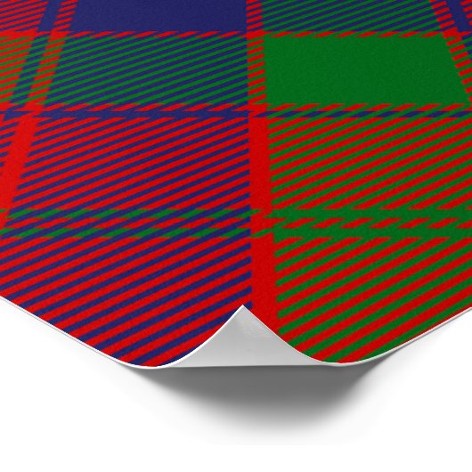 Clan Robertson Crest over Tartan Poster (Hoek)