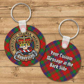 Clan Robertson Crest over Tartan Sleutelhanger