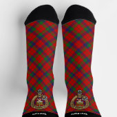 Clan Robertson Crest over Tartan Sokken (Top)