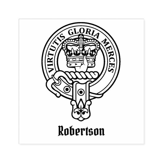Clan Robertson Crest Rubber Stamp Rubberstempel (Afrduk)