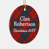 Clan Robertson Donnachaidh Scottish Tartan Keramisch Ornament (Rechts)