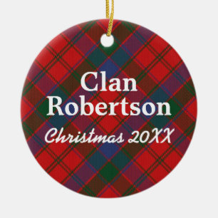 Clan Robertson Donnachaidh Scottish Tartan Keramisch Ornament